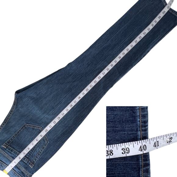 Old Navy The Sweetheart Denim Blue Jeans Front Pintuck Seams 12 Regular - Picture 14 of 14